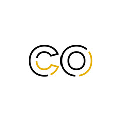 Letter CO logo icon design template elements