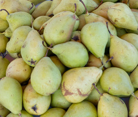 Pears as background and texture.