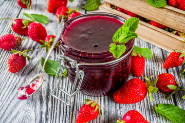 Homemade strawberry jam