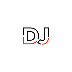 Letter DJ logo icon design template elements