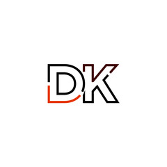 Letter DK logo icon design template elements