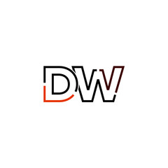 Letter DW logo icon design template elements