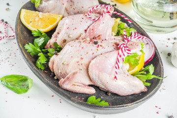Quail cooking background