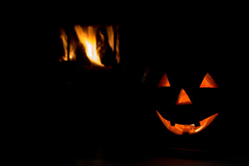 halloween pumpkin with white background