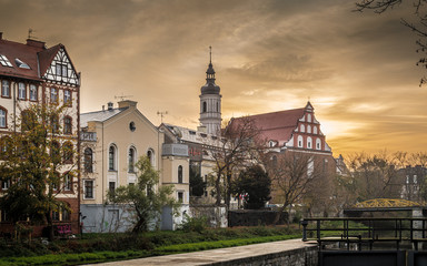 Opole Stare Miasto o wschodzie słońca