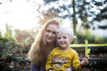 Fototapeta premium Mama und Kind