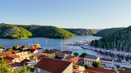 yacht marina on the Croatian coast