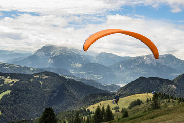  paraglider in the sky