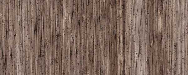 Fototapeta premium Cracked wooden plank texture with random nails. Wood background