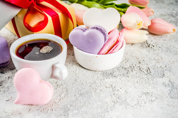 Valentine day's macaron cookies