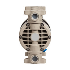 Industrial double diaphragm pump isolated on white background