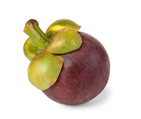 mangosteen on white background