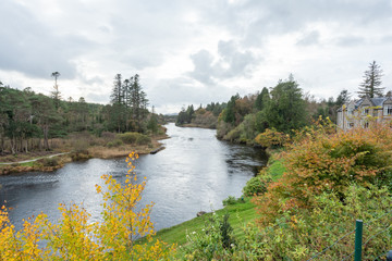Fototapeta premium ireland landscape with river