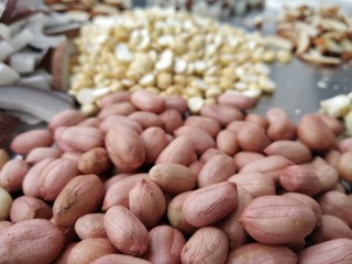 closeup shot of ground nuts