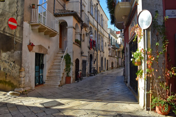 Venosa, Italy, 10/27/2019. A tourist visit in an ancient medieval town.