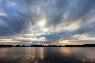 Naklejka premium 夕日 景色