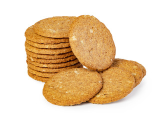Oatmeal Cookie on a white background