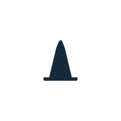 Fototapeta premium Traffic cone icon. Way barrier symbol. Road security sign. Logo design element