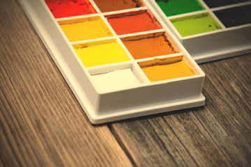 aquarelle. watercolor paint box