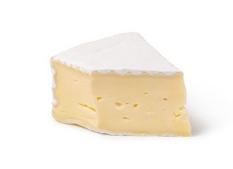 cheese brie on a white background