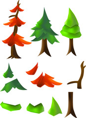 Vector trees for backdrop and design work