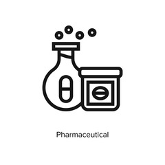 Pharmaceutical glass icon vector