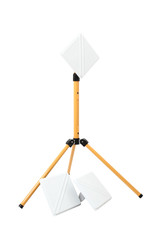 RFID Race Timing Antenna on industrial tripod. Isolated with handmade clipping path.
