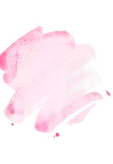 Beautiful watercolor ink drops on white paper, splatter spreading on clear background. Perfect for motion graphics, digital composition.