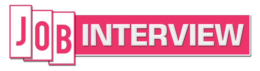 Obraz premium Job Interview Pink White Box Horizontal 