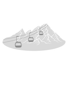 recommend clip art: schnee berge seilbahn gondel winter urlaub ferien sport ski fahren schwebebahn transport sessellift gondelbahn kalt piste runter clipart design cool