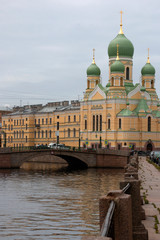 Fototapeta na wymiar The Church of Saint Isidore and Saint Nicholas, Saint-Petersburg, Russia