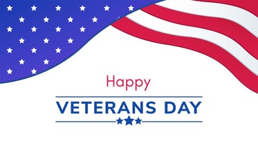 happy veterans day vector background