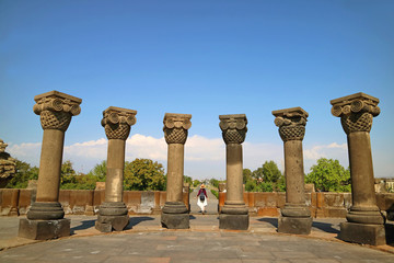  Zvartnots Cathedral or the Celestial Angels Cathedral, Dedicated to St. Gregory, the Famous Ruins...