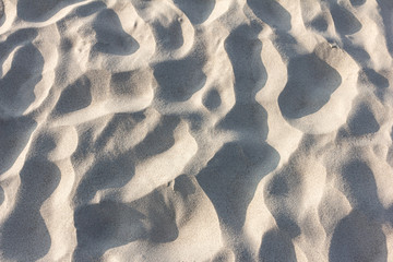 feiner Sand am Strand von oben fotografiert