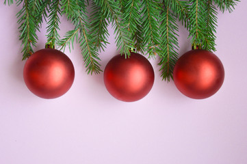 Christmas card on a light background. Decor for Christmas and New year. Merry Christmas. Waiting for the holiday. Decor for Christmas tree decoration and festive mood. Christmas decorations. Make a wi