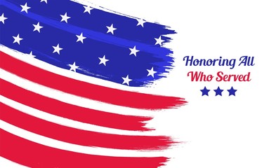 happy veterans day vector background