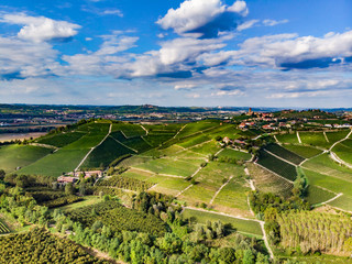Barbaresco town, Piedmont, Italy. Langhe monferrato wine tasting region