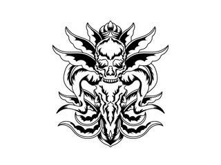 Bones Skull Decorative Vintage Ornament Unique