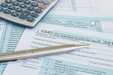 United States federal income tax return IRS 1040 documents