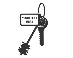 Key icon vector. Keys symbol flat design.