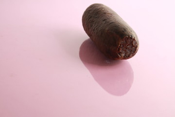 the morcilla is a sausage based on coagulated and cooked blood