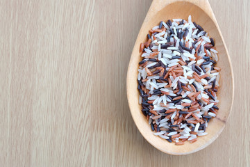 variety of rice with healthy concept