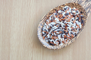 variety of rice with healthy concept