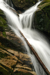 Potoka Falls in super green forest surroundings, Czech Republic