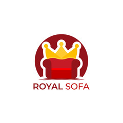 Sofa furniture logo isolated. Chair vector image