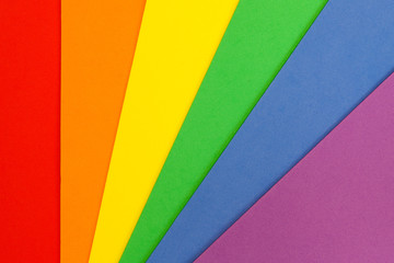 Abstract textured background of colorful craft foam board in the Pride LGBT rainbow colors