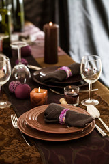 Table setting for dinner