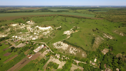 Chalk mountains, Kharkov region, city Volchansk