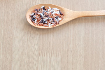 variety of rice with healthy concept