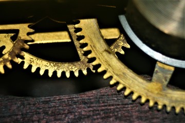 closeup of gears